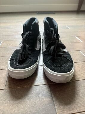 Vans Black High-Top Skate Sneakers with White Sole